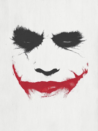 Minimalist Joker Face Art – Dark Knight Inspired Poster